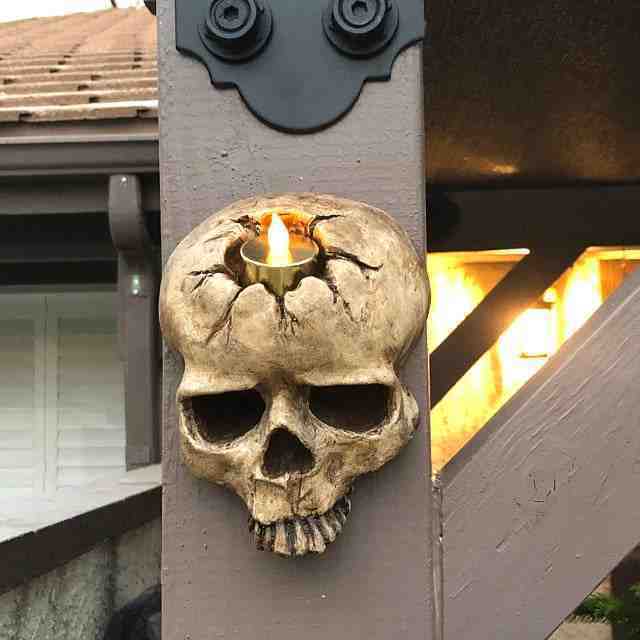 Halloween Decoration Ghost Skull Wall Pendant Candle Holder