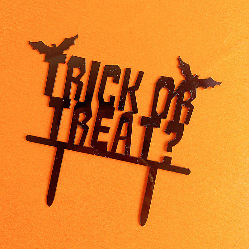 Happy Halloween Pumpkin Acrylic Cake Insert Party Cake Decoration
