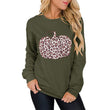 European And American Women's Halloween Leopard Pumpkin Print