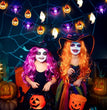 Colorful Lights String Halloween Decoration Spider Bat Ghost