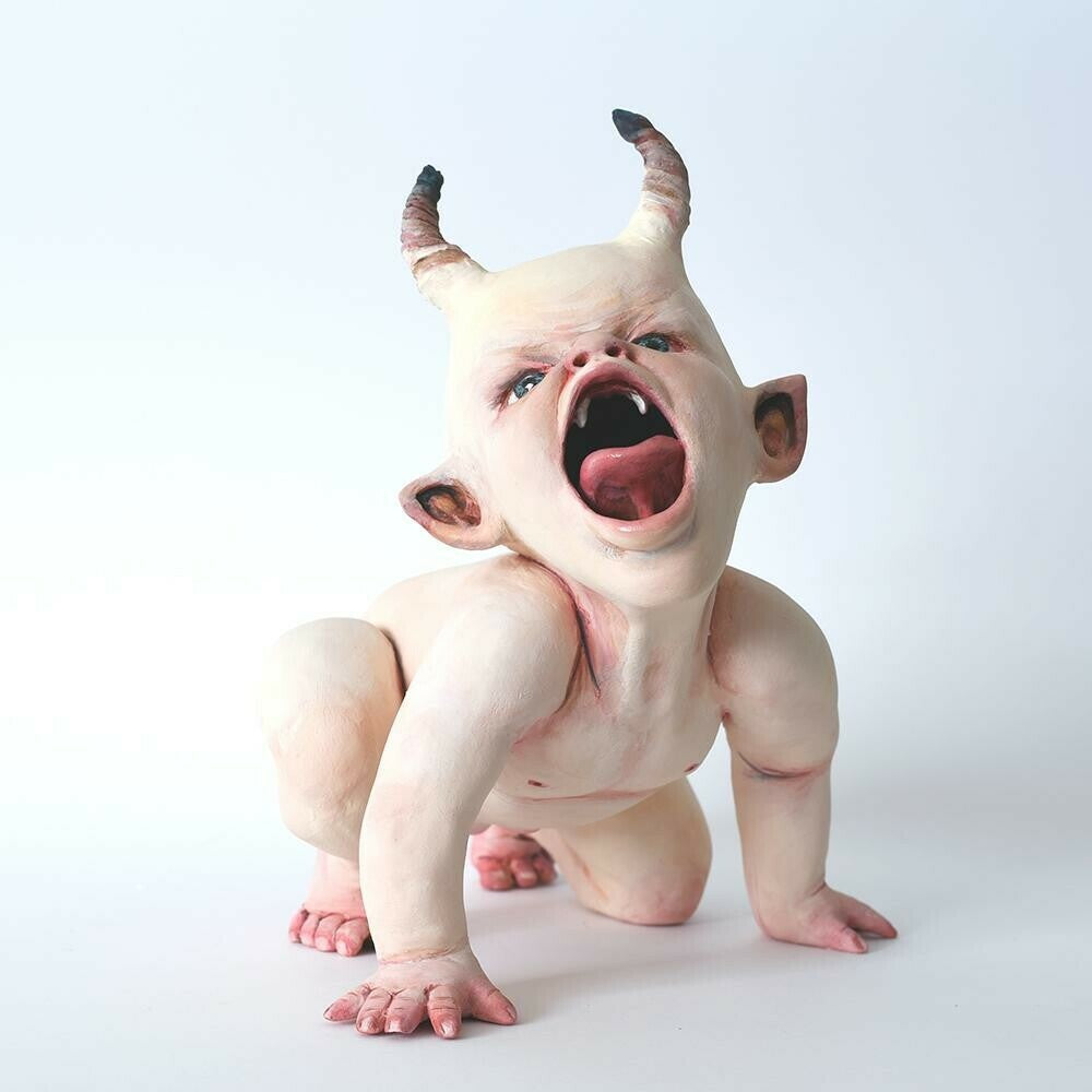 Halloween Scary Baby Resin Figurine Ornament