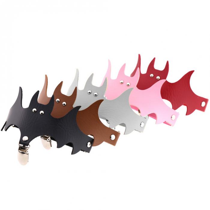 Personality exaggerated Halloween Christmas legs bat wings leather garter socks clip leg ring