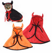 Halloween Pet Dog Cat Horn Cloak Cape