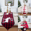 Christmas decorations electric embroidered knitted cloth table runner