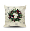 Christmas linen pillowcase
