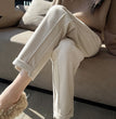 Small Women's Autumn And Winter Herringbone Pattern Woolen Trousers