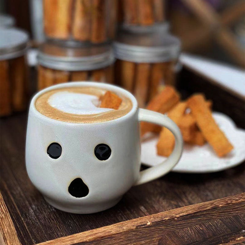 Matte Ceramic Halloween Funny Pumpkin