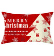 Christmas peach leather pillowcase