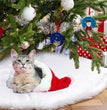 Pure white plush Christmas tree skirt Christmas plush tree skirt 78cm 90cm 122cm Christmas tree decoration tree