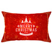 Christmas peach leather pillowcase