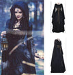 Halloween Long Sleeve Round Collar Belt Irregular Ladies Dress Halloween Witch Costume