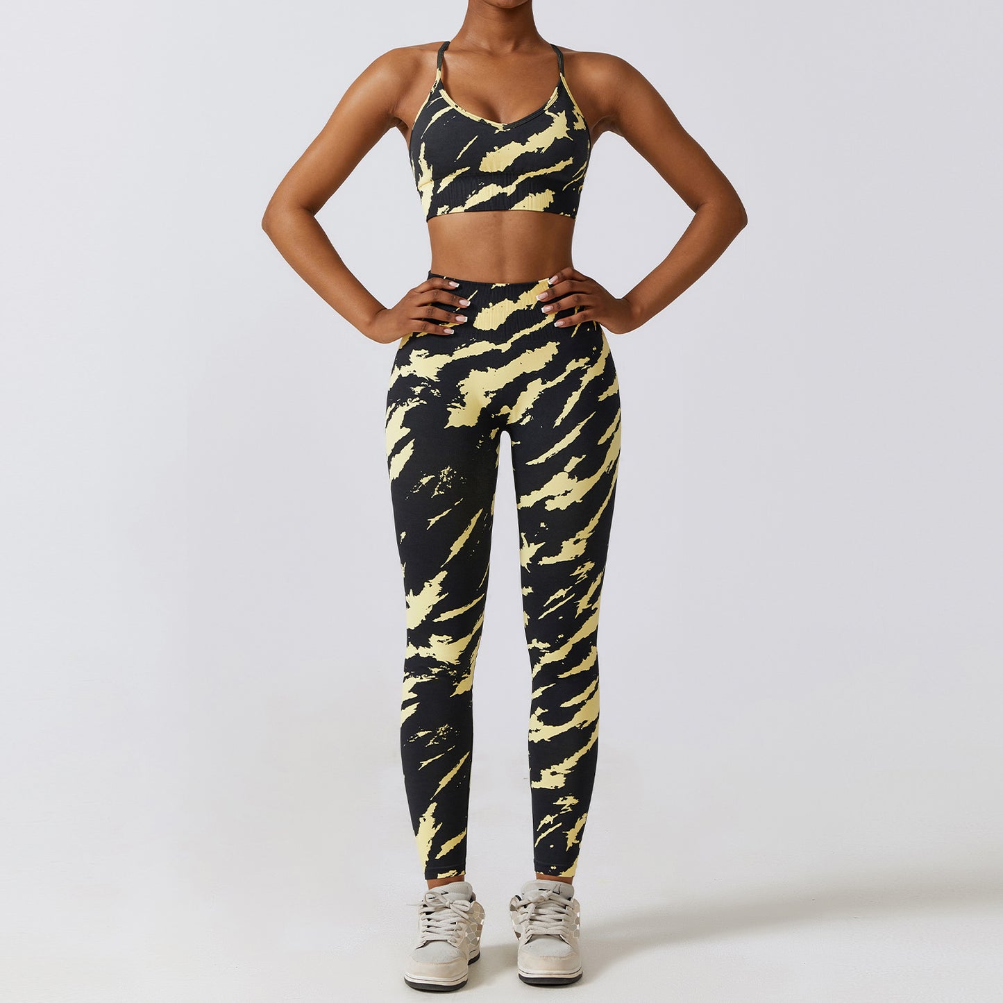 Camouflage Printing Seamless Yoga Suit