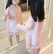Girls long-sleeved cheongsam dress costumes