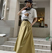 Slimming Temperament Mid-length Large Swing Skirt