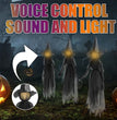Halloween Colorful Luminous Three Hand-in-hand Witch Single Ghost Atmosphere Layout Scene Decoration Props