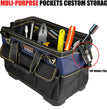 16 in Heavy Duty Tool Bag with 1 Mini Tool Box,Waterproof Tool Tote Bag with Adjustable Shoulder Strap,Large Capacity Tool Organizer Bag for Men,Carrier and Organizer,Blue