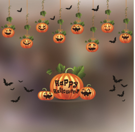 Halloween color static stickers