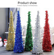 Artificial Tinsel Pop Up Christmas Tree with Stand Gorgeous Collapsible Artificial Christmas Tree for Christmas Decorations