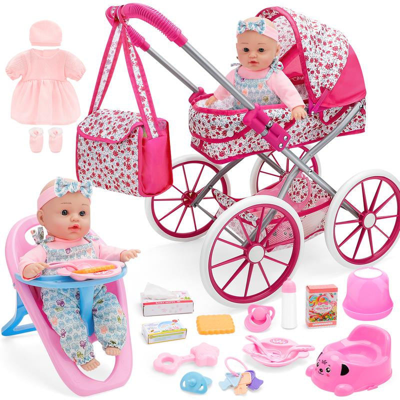 Doll Deluxe Nursery Play Set with Accessories