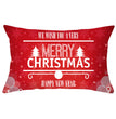 Christmas peach leather pillowcase