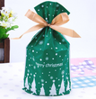 Christmas old man tree drawstring bag