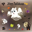 Halloween color static stickers