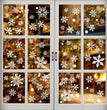 Static glass window Christmas and New Year glass stickers