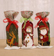 Christmas wine bottle set