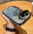Glitter Astronaut Camera Stand Phone Case For IPhone 14 13 12 11 Pro Max XR 14 Plus Invisible Lens Bracket Plating Soft Cover