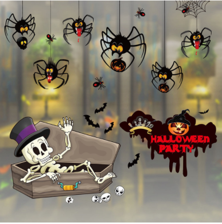 Halloween color static stickers