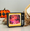 Horror House Led Lights Retro Tv Ornament Scary Haunted House Indoor Lantern Halloween Festival Bar Home Party Decoration