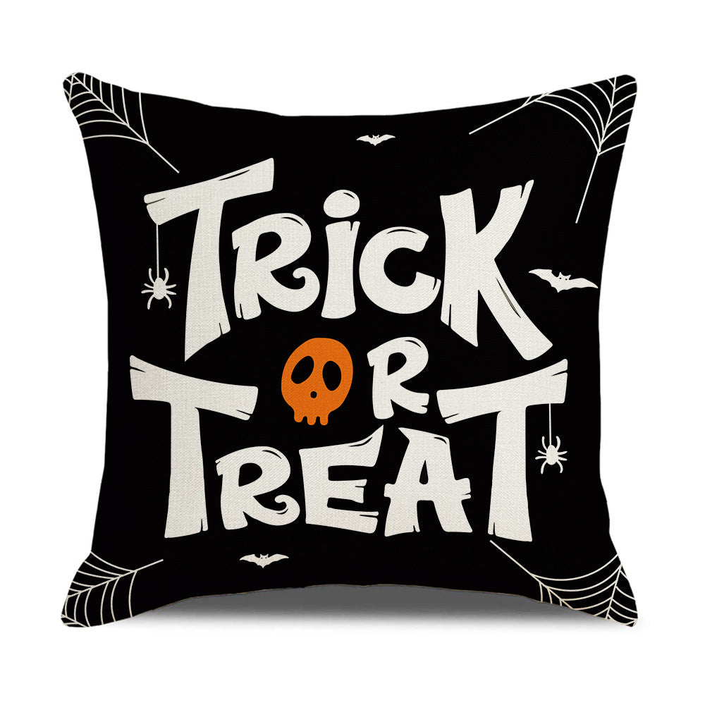 Halloween New Pumpkin English Alphabet Cartoon Car Sofa Cushion Waist Pillowcase