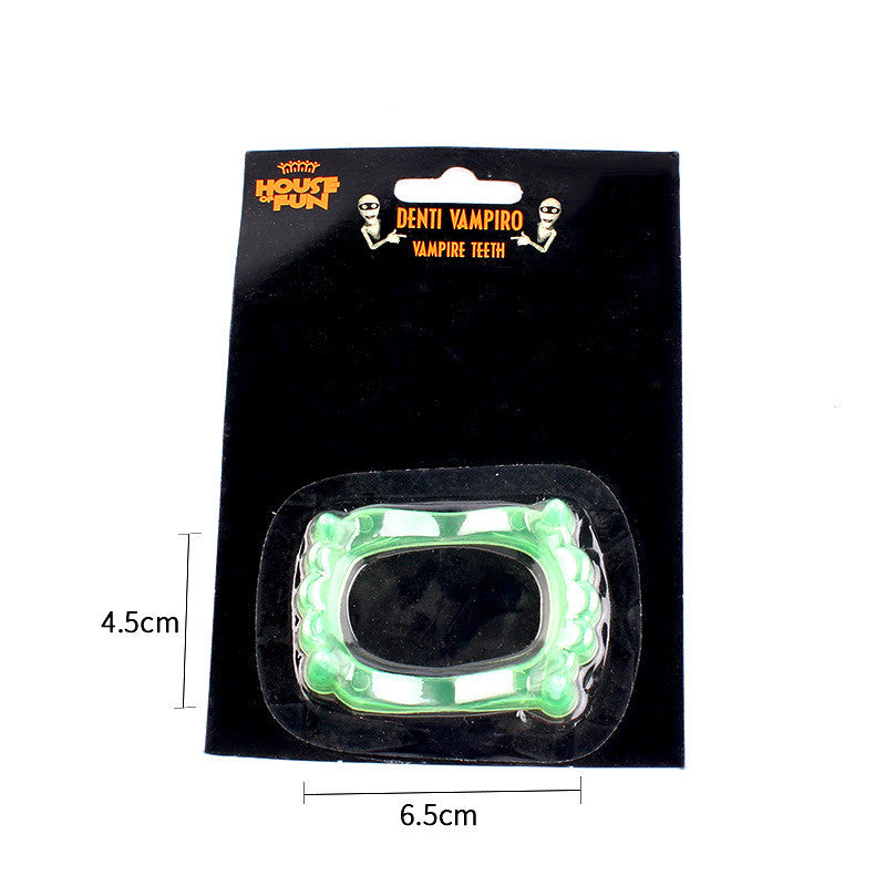 Halloween Decoration White Denture Luminous Denture Set