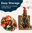 1.8 M PVC Retractable Christmas Tree With Ornaments Folding Decorations