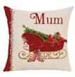 Christmas linen pillowcase