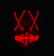 Halloween Horror Slit Mouth And Crosseye LED Plastic Glowing Mask