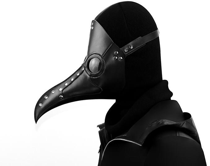 Gear Duke Halloween Gothic Black PU Beak Mask