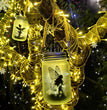 Solar Mason Jar Fairy Light Halloween Frosted Bottle