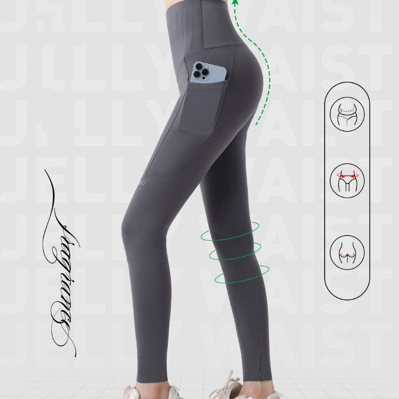 Pocket Cropped Shark Pants Outer Wear Hip Raise Yoga Pants