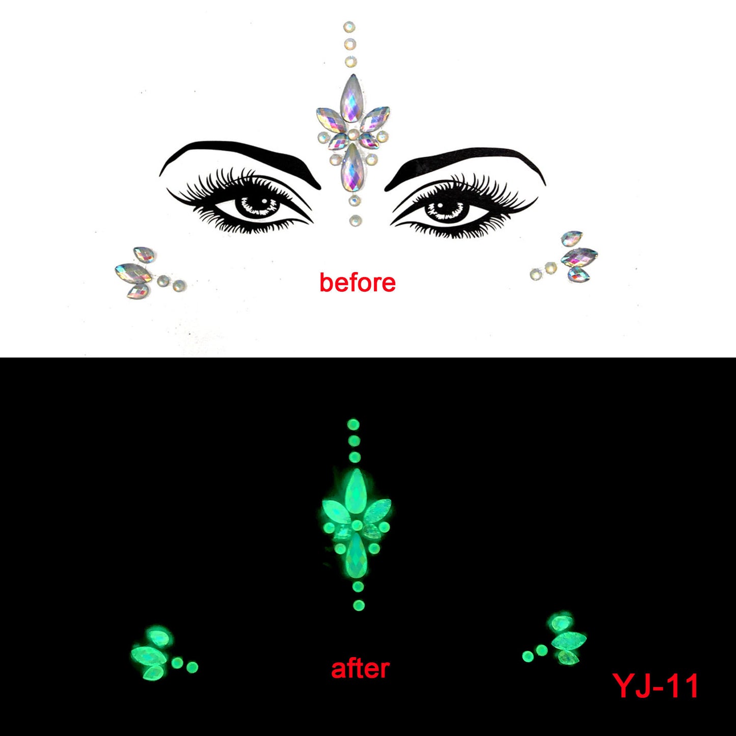 Halloween Ghost Face Crystal Diamond Sticker Diamond Luminous