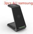 3 In 1 Fast Charging Station Wireless Charger Stand Wireless Quick Charge Dock For Phone Holder