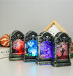 Halloween Luminous Scary Tombstone Shape Glowing LED Night Light Desktop Ornaments Resin Statue Halloween Decoration Scary Props