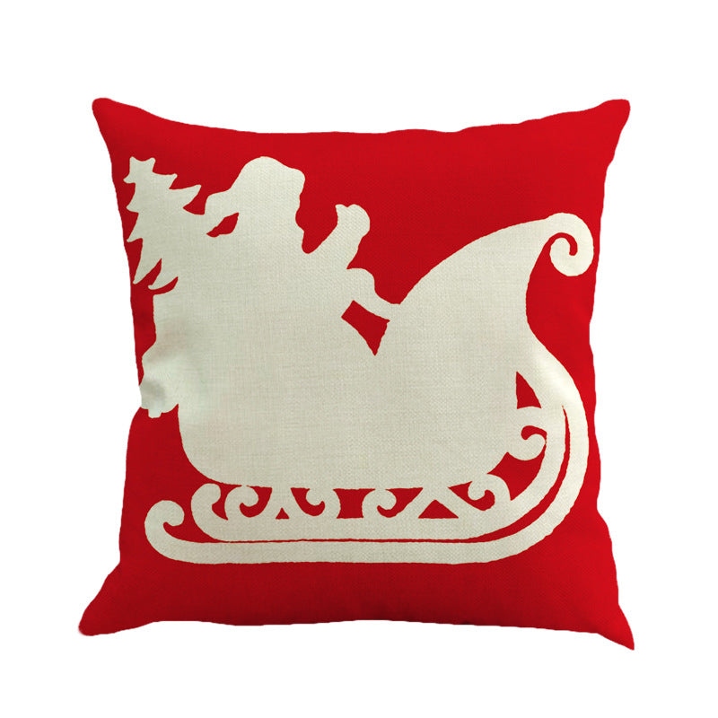 Christmas linen pillowcase
