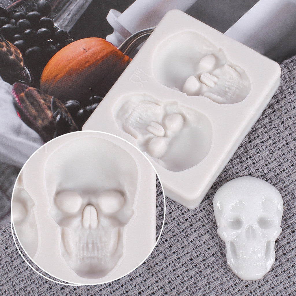 Halloween 2 with skull silicone mold
