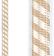 22836 Designer Series 9-Ft Fabric Extension Cord, 3 Polarized Outlets, Right Angle Plug, 125 Volts, Gold and White