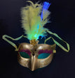 Glowing Fiber Optic Mask Halloween Masquerade Led Princess Feather Children