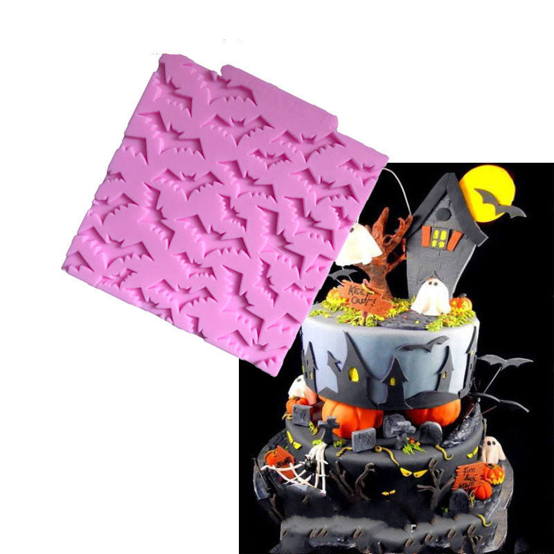 Halloween Bat Fondant Cake Mold Decorate The Border