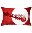Christmas peach leather pillowcase