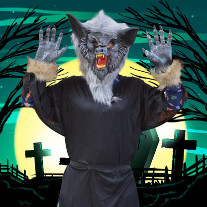 A Wolf mask on a Halloween stage