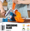 Rotary Cheese Grater, Kitchen Mandoline Vegetable Slicer with 3 Interchangeable Blades, Easy to Clean Rotary Grater Slicer for Fruit, Vegetables, Nuts